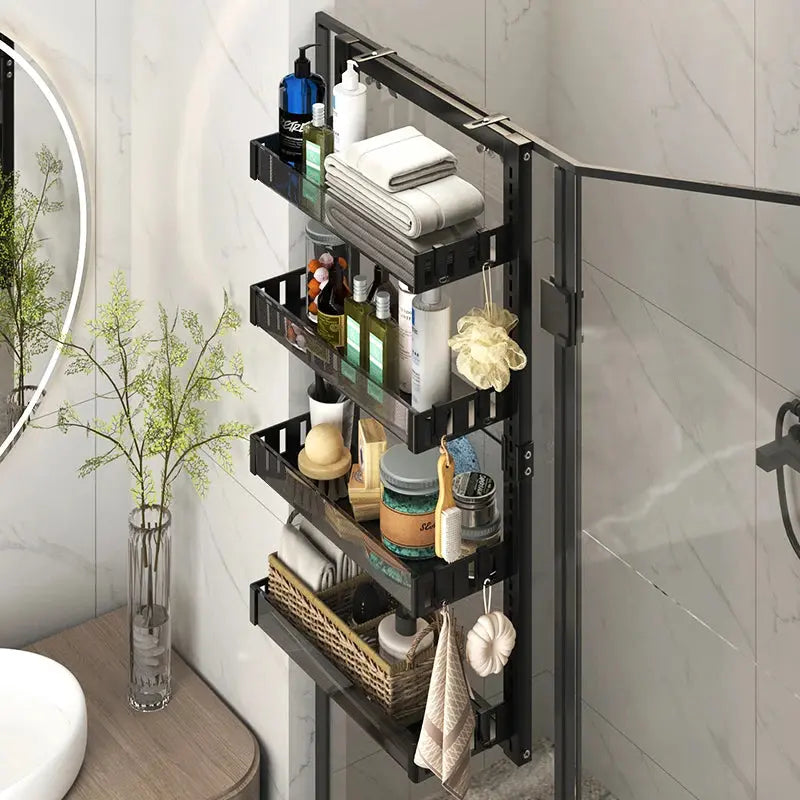 4 Tier Over-the-Door Adjustable Shower Caddy Shelf