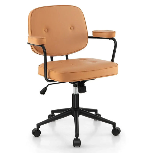 Height-Adjustable PU Leather Desk Chair Furnish Wise