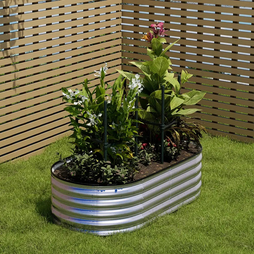 Silver Garden Raised Bed Planter Pot