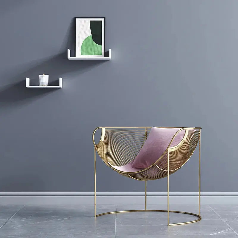 Creative Hollow Out Golden Luxury Armchair Furnish Wise