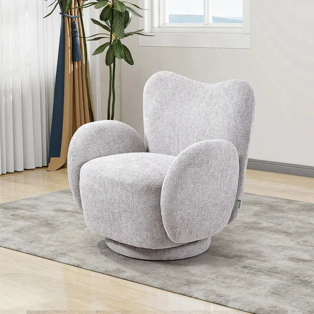 360° Upholstered Chenille Swivel Chair