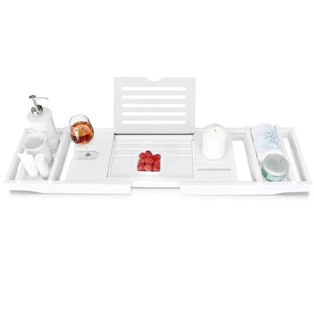 Bamboo Wood Bathtub Tray with Tablet Holder