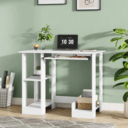 Multipurpose Computer Desk with Monitor Stand Furnish Wise
