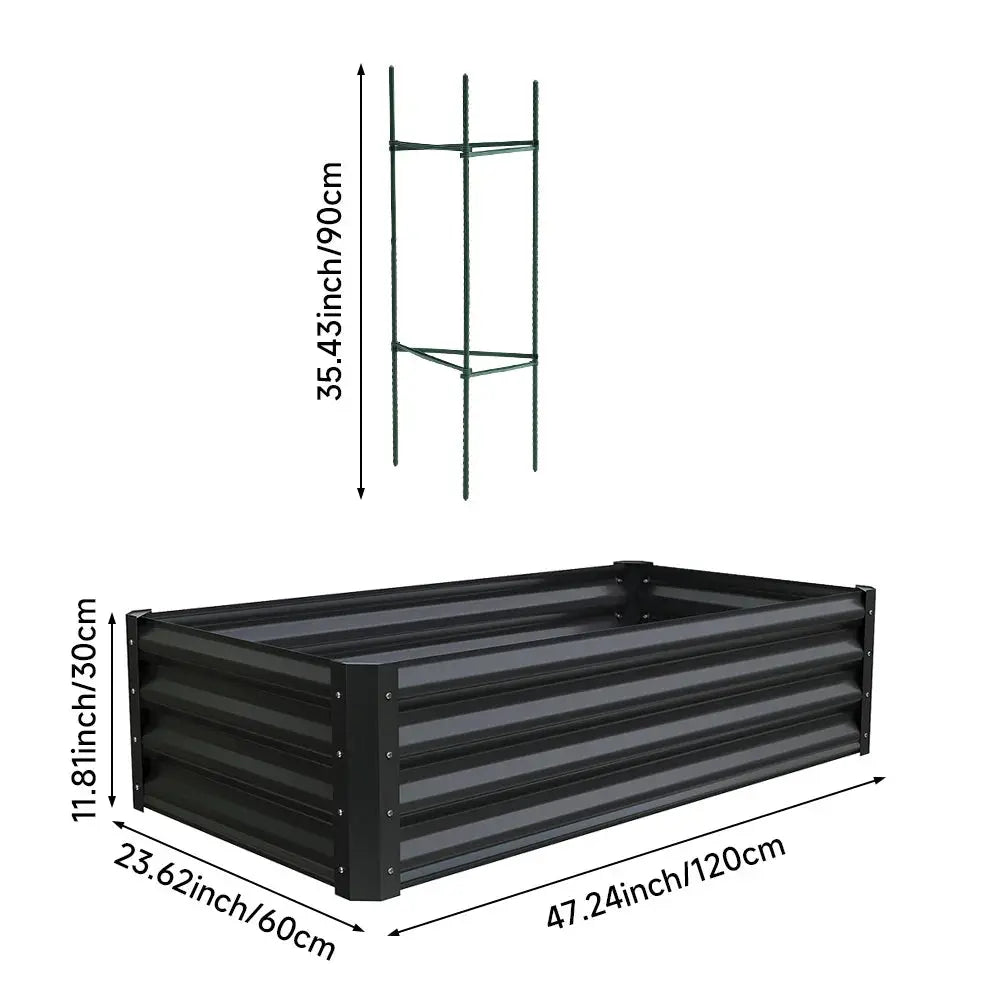 Raised Bed Outdoor Vegetable Plants Flowers Pots Box - Furnish Wise