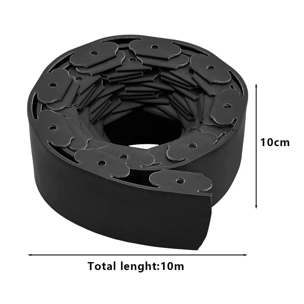 No-Dig L-Shaped Garden Edging with 30 Ground Pegs