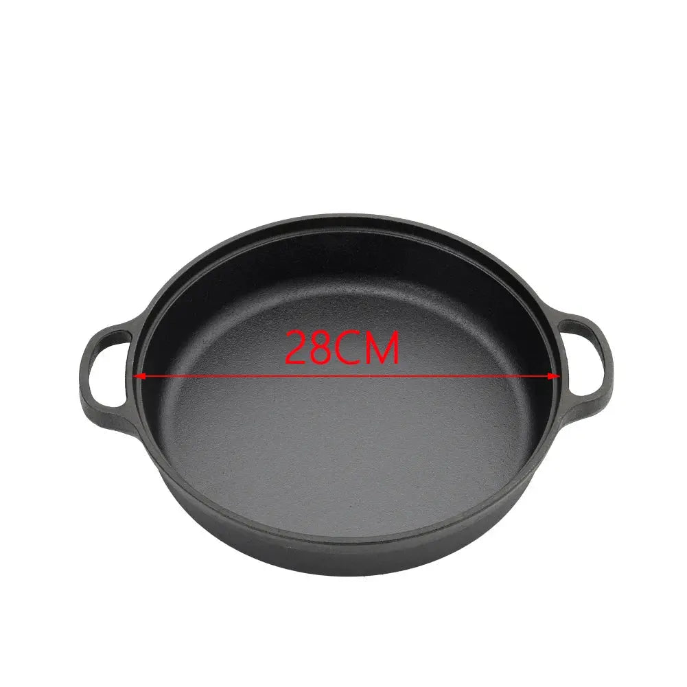 Black Pre-Seasoned Cast Iron Pan