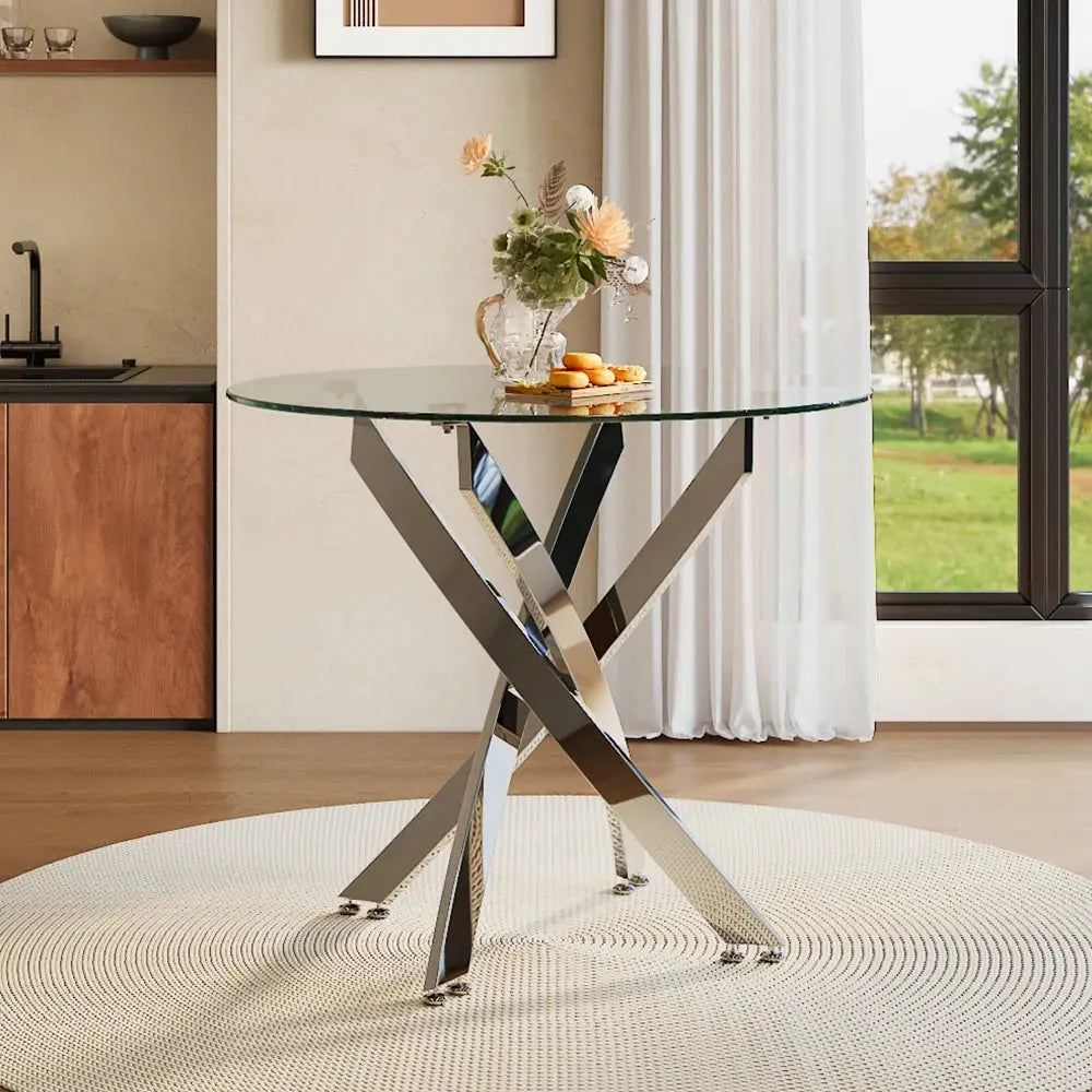 Stylish Tempered Glass Coffee Table Furnish Wise