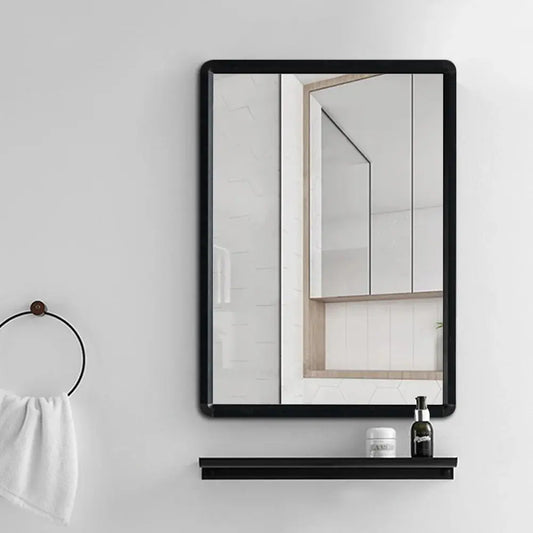 Modern Rectangle  Frame Mirror with No Drilling, 48X63CM Furnish Wise