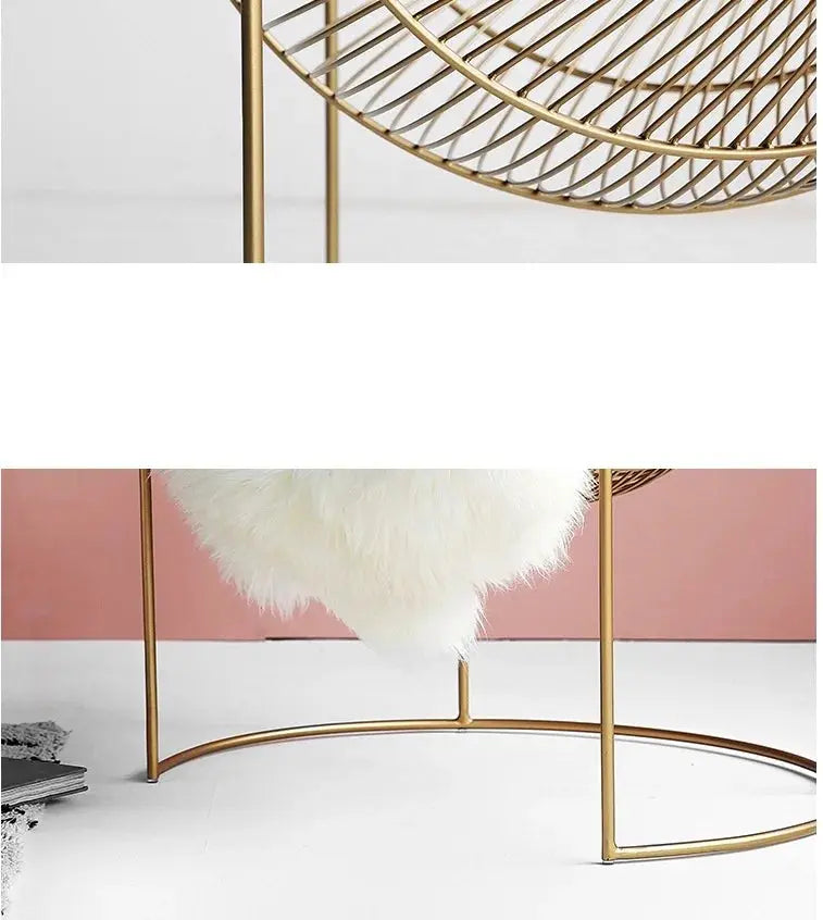 Creative Hollow Out Golden Luxury Armchair Furnish Wise