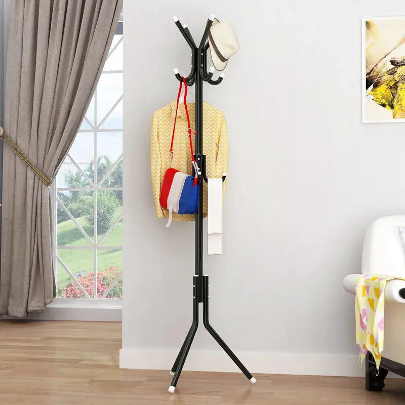 Standing Metal Coat Rack, Freestanding Floor Clothes Rack Organizer, Entryway Shoe Rack Shelf ,Furniture for Bedroom Living Room Furnish Wise