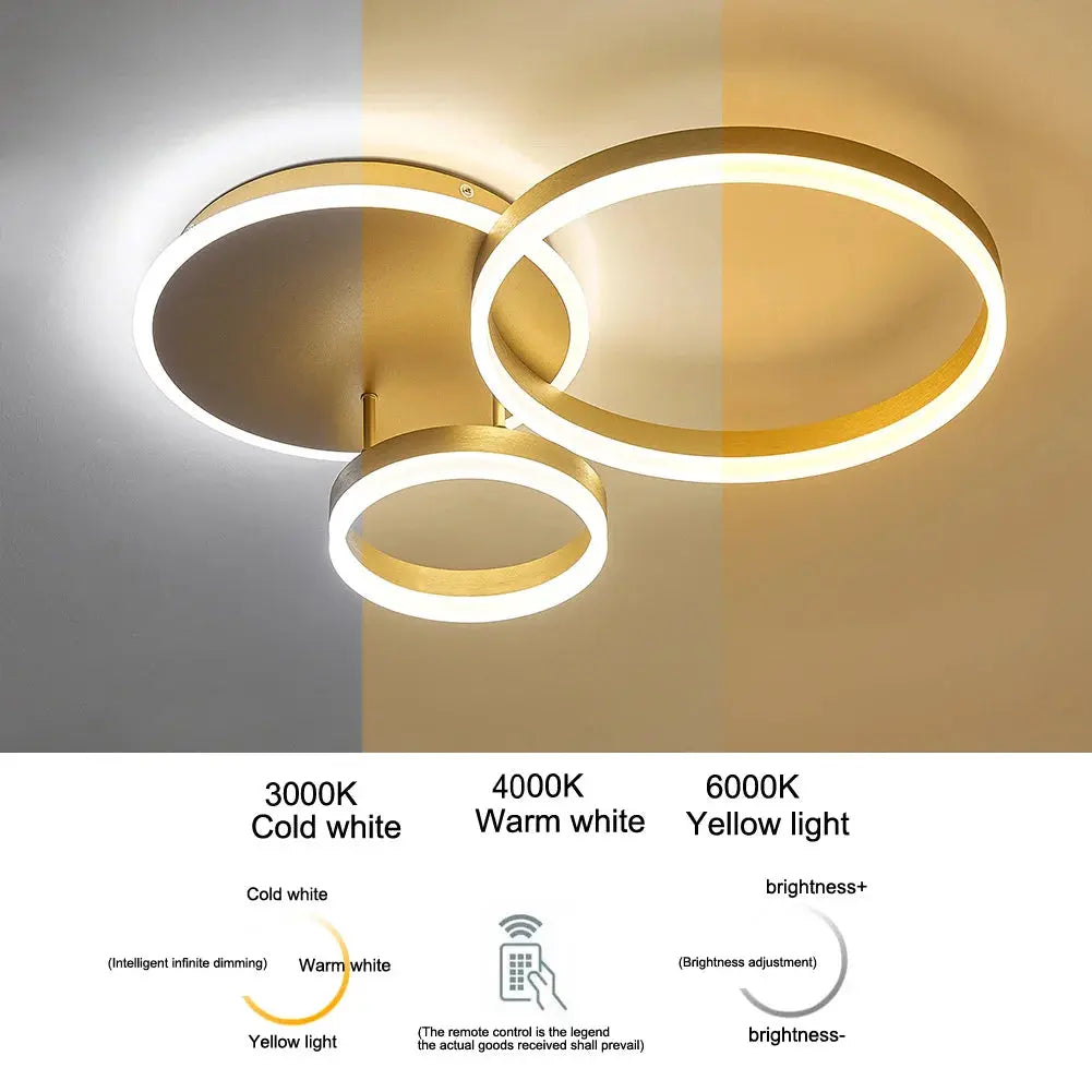 Modern Round LED Chandelier Ceiling Light Furnish Wise