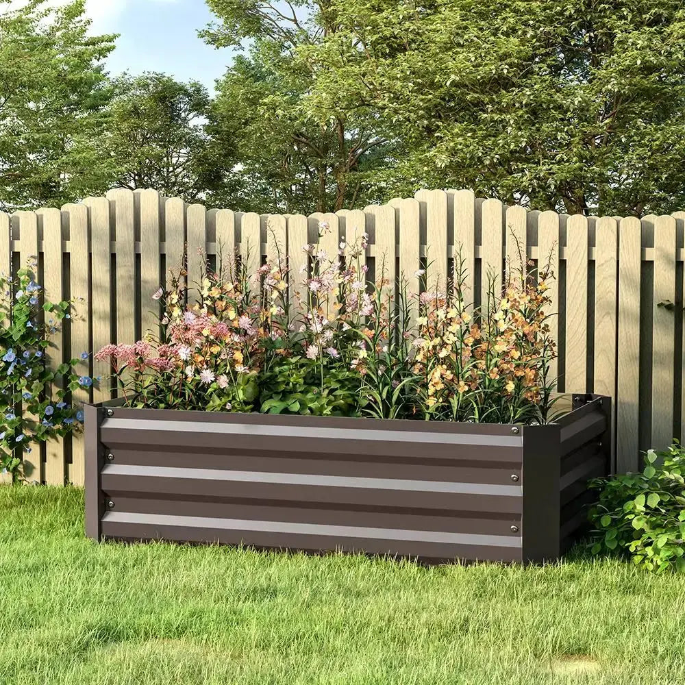 Dark Oak Garden Planter for Outdoor Vegetables, Plants or Flowers