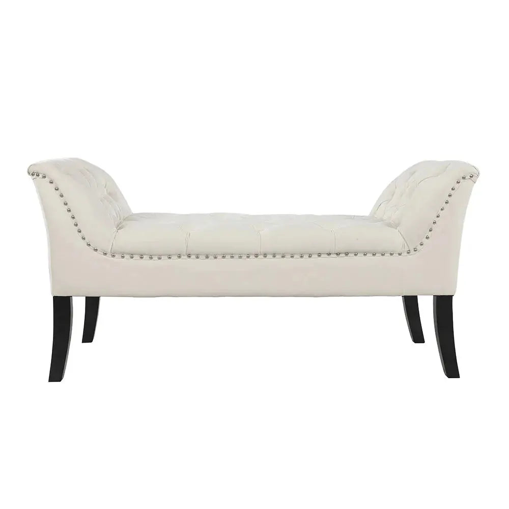 Modern Design Velvet Button Bench