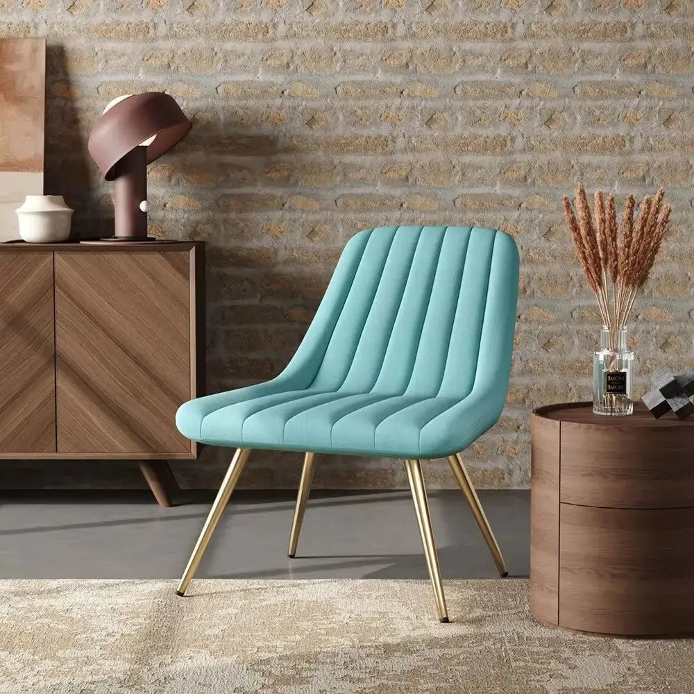 Blue Velvet Upholstered Lounge Accent Chair Furnish Wise