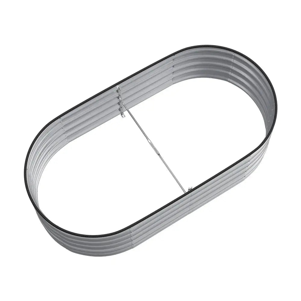 Green Gardens Plan Oval-Shaped Galvanised Steel Raised Garden Bed