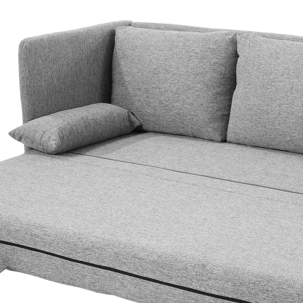 3-Seater Folding Sofa Bed with 2 Pillows Furnish Wise