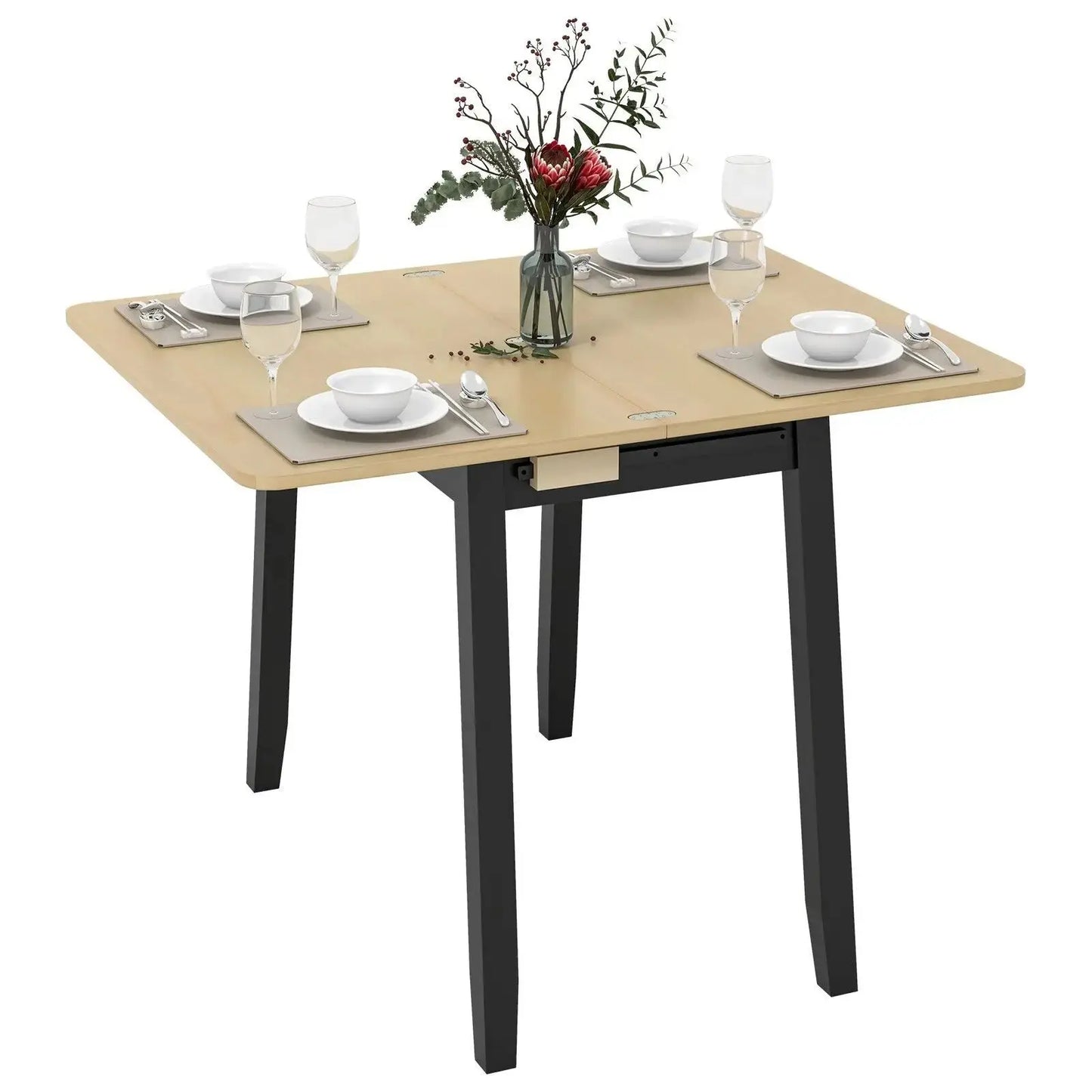 Extendable Folding Table Space-Saving Furnish Wise
