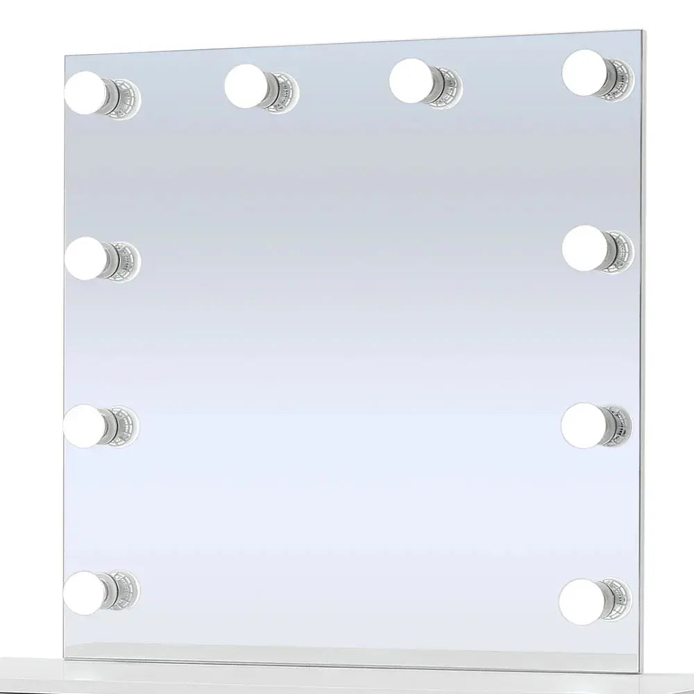 Hollywood Makeup Dressing Table with LED Lighted Mirror Furnish Wise