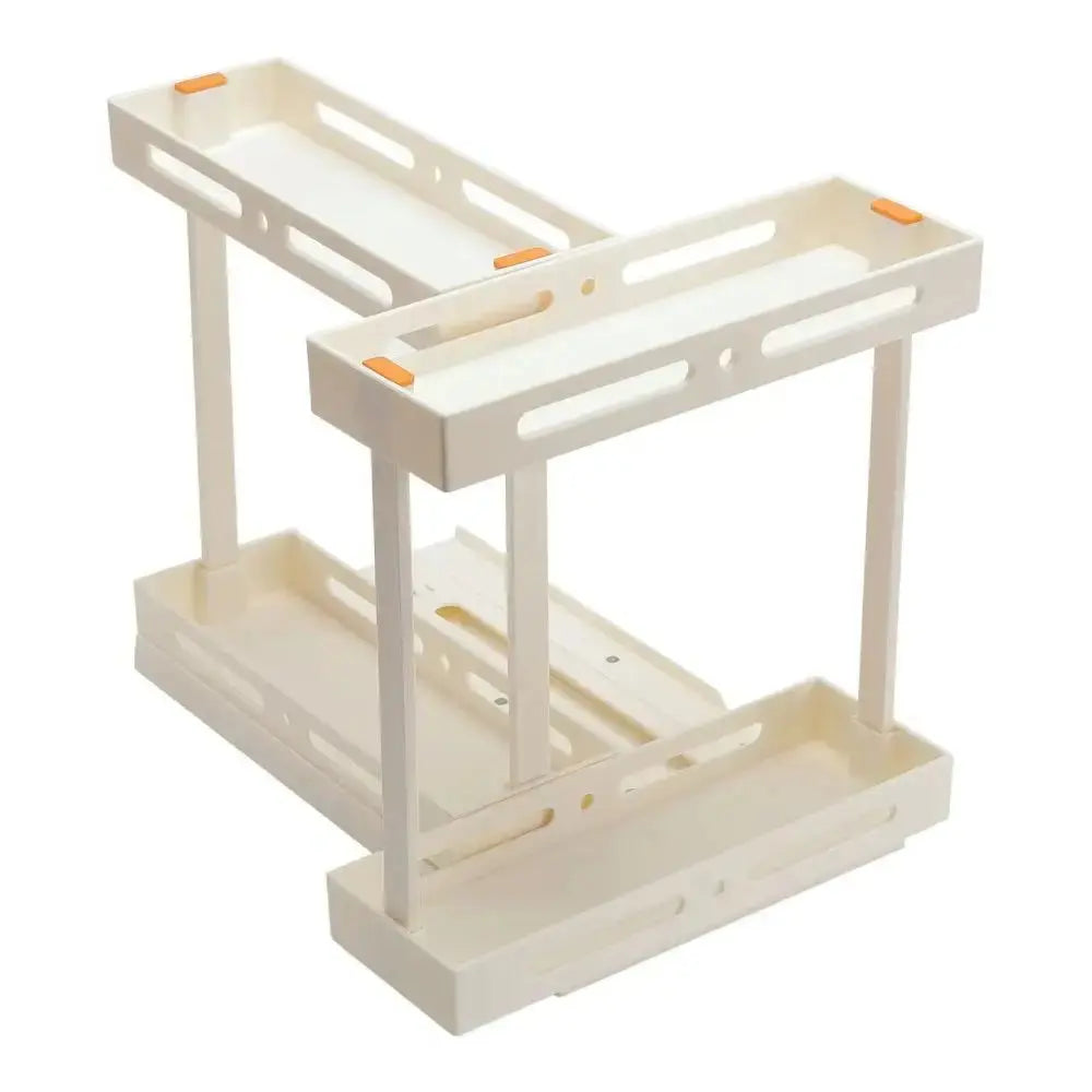 2 Tier Pull-out Rotating Storage Spice Rack