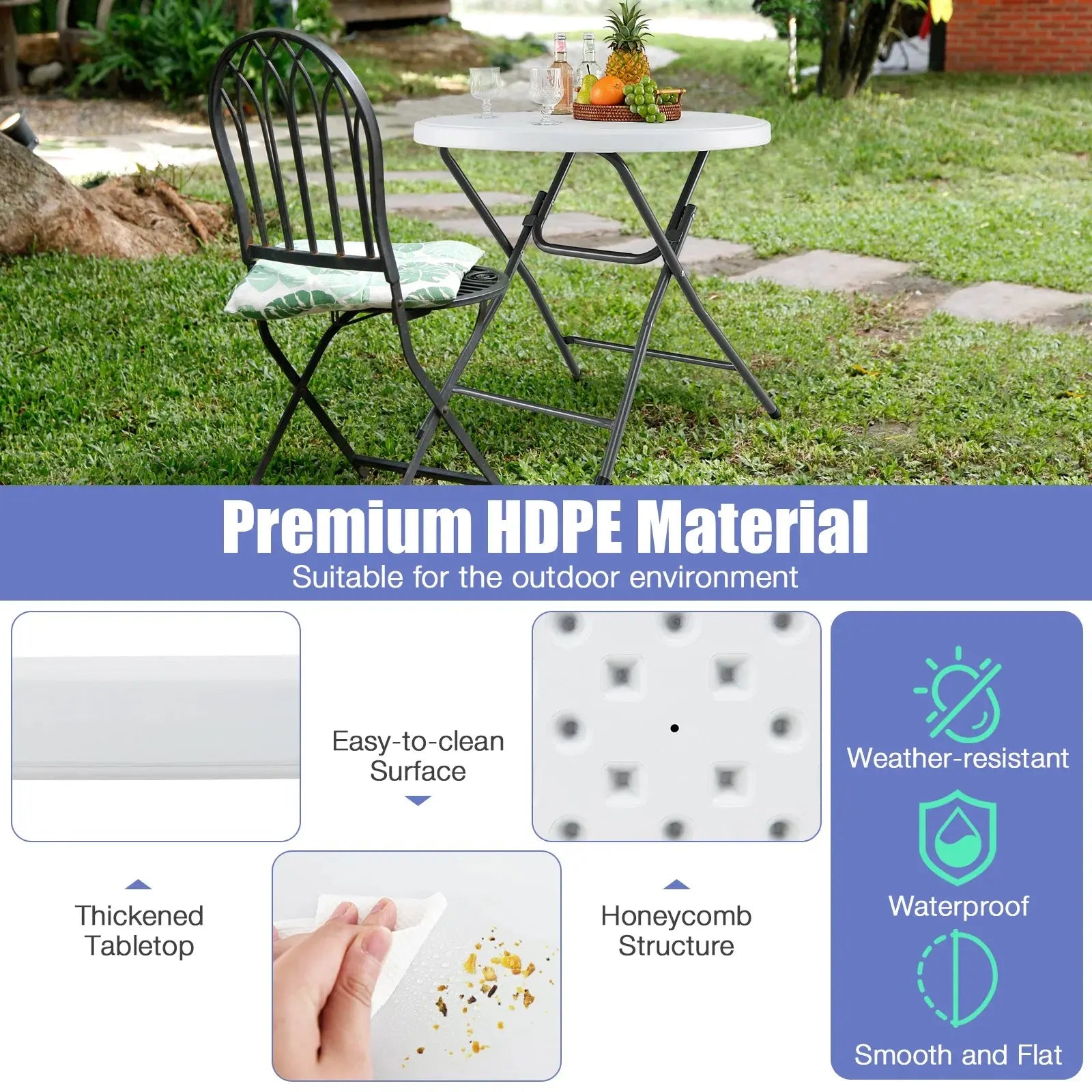 Round Folding Table Furnish Wise