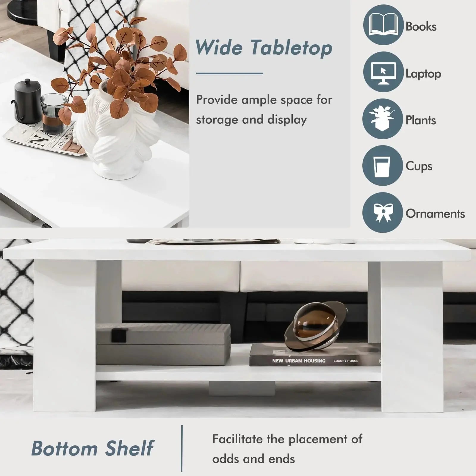 Modern Cocktail Table Furnish Wise