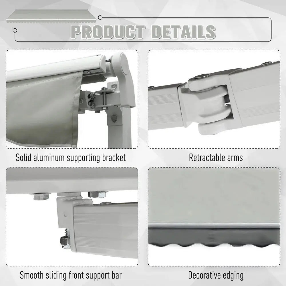 Retractable UV-resistant and Water-resistant Awning