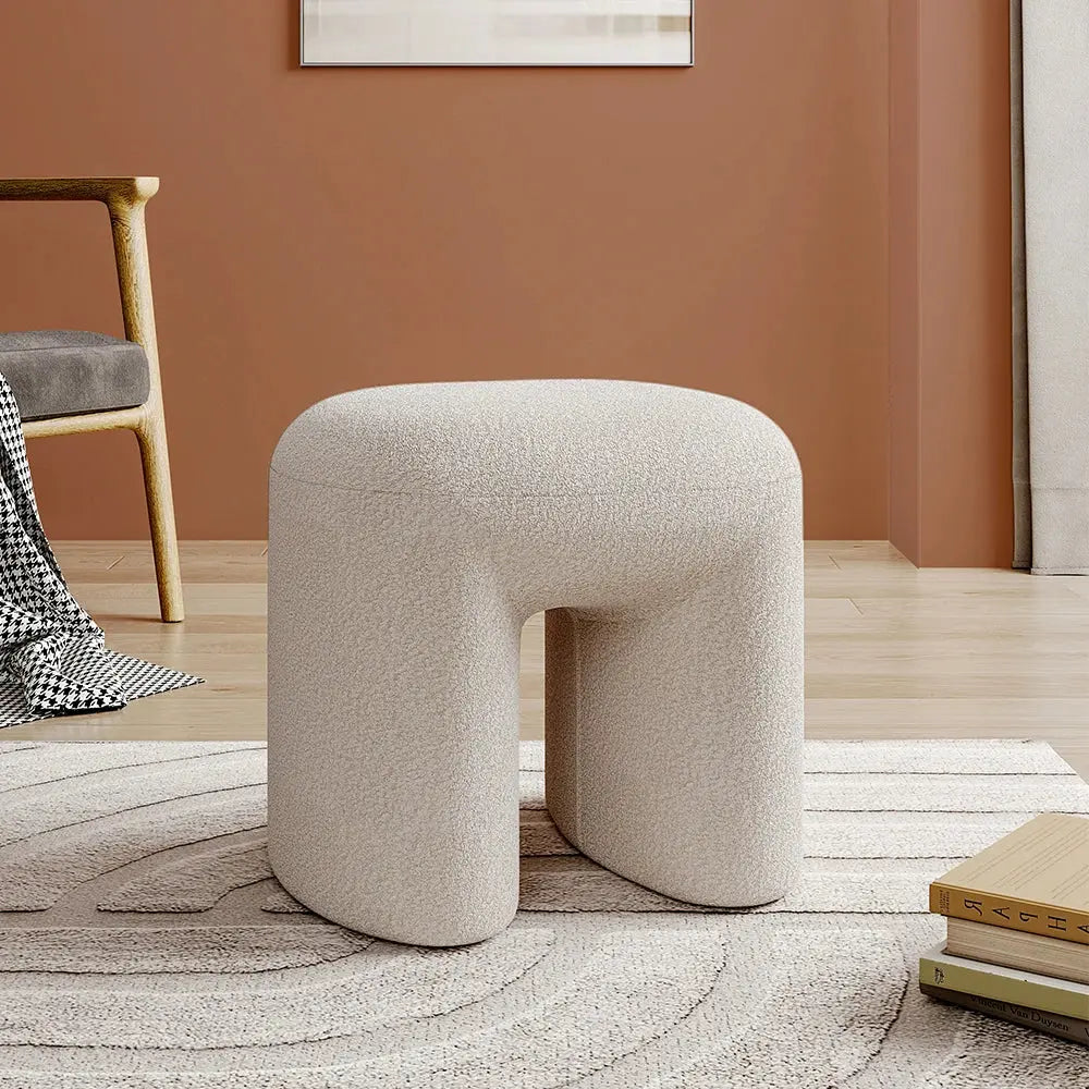Multifunctional Household Modern Teddy Bear Fur Upholstered Ottoman
