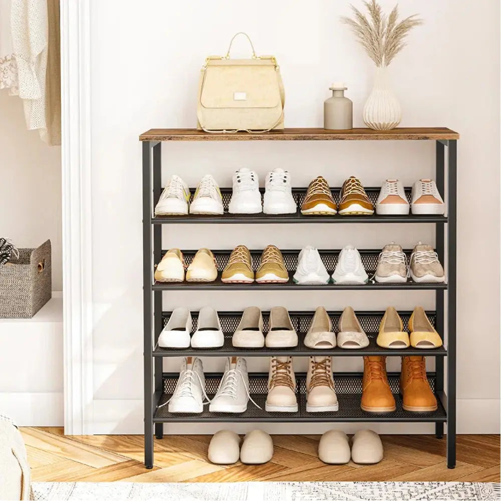Multi-Tier Mesh Shelves Shoe Rack