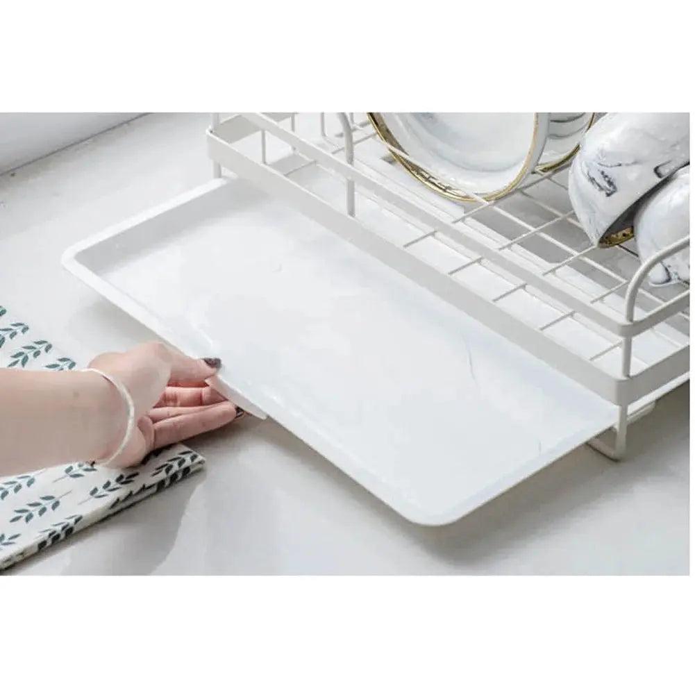 Metal Wire Dish Cup Rack with Drip Tray