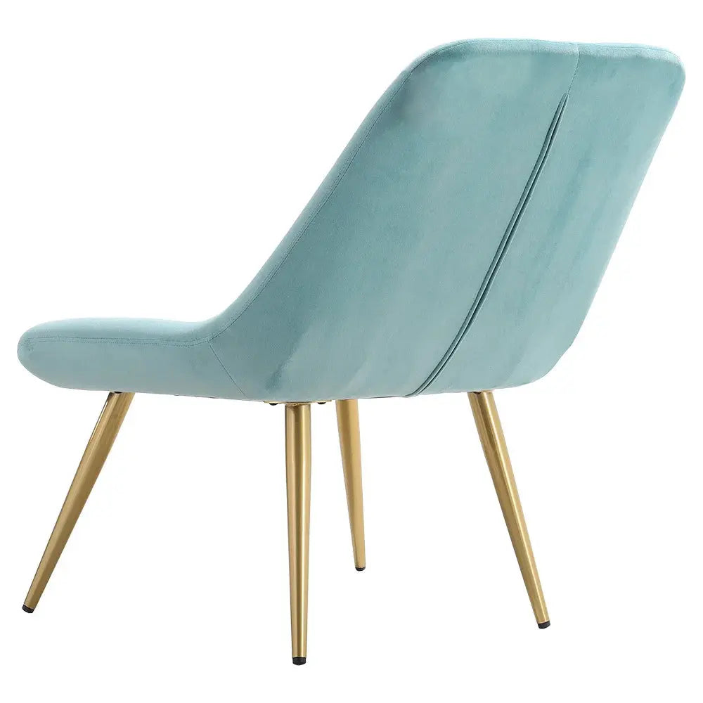 Blue Velvet Upholstered Lounge Accent Chair Furnish Wise