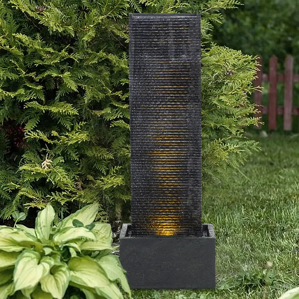 Wall Standing Water Feature Fountain, Stone Furnish Wise