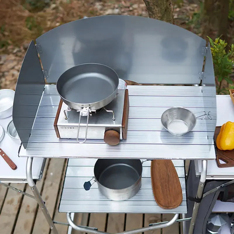 Outdoor Protable Camp Kitchen with Zippered Storage Furnish Wise