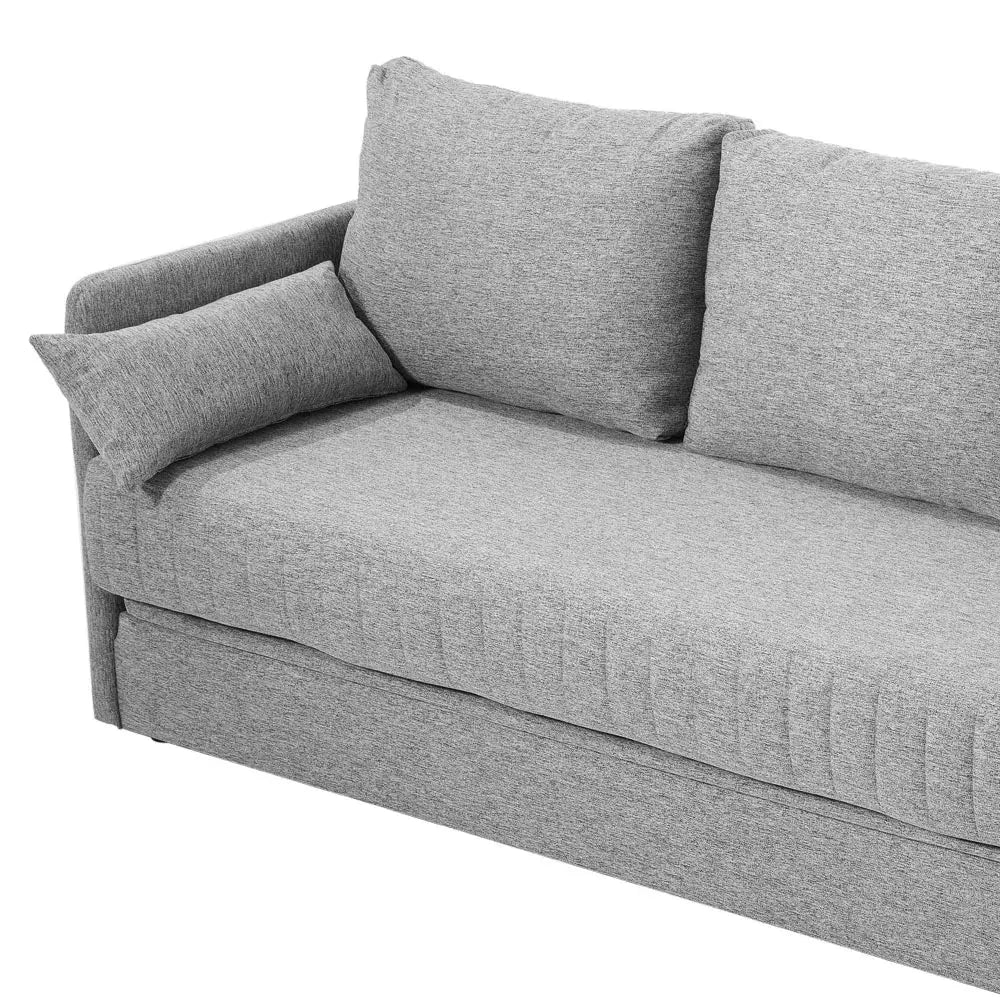 3-Seater Folding Sofa Bed with 2 Pillows Furnish Wise