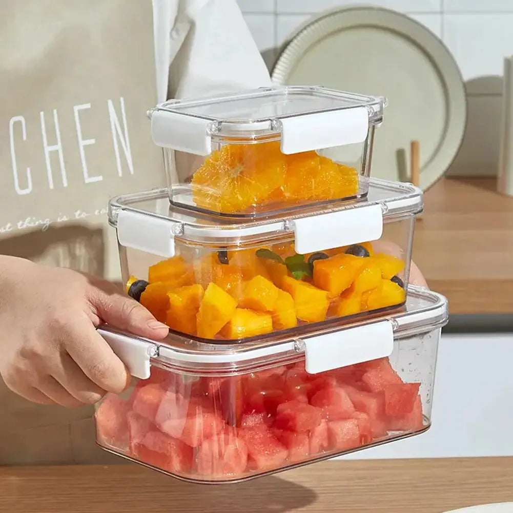3-Piece Transparent Stackable Bento Lunch Box Set