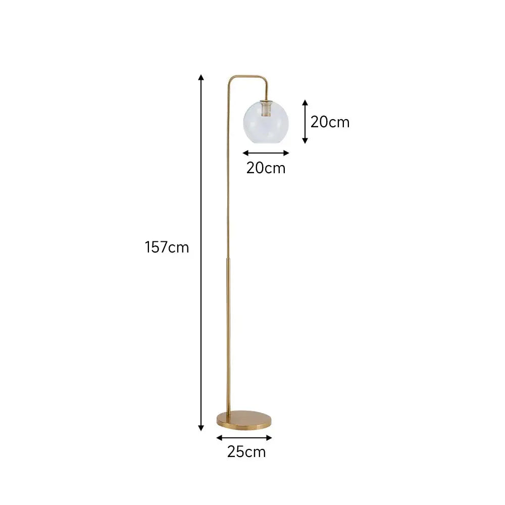 Gold Modern Arc Arm Floor Lamp Furnish Wise