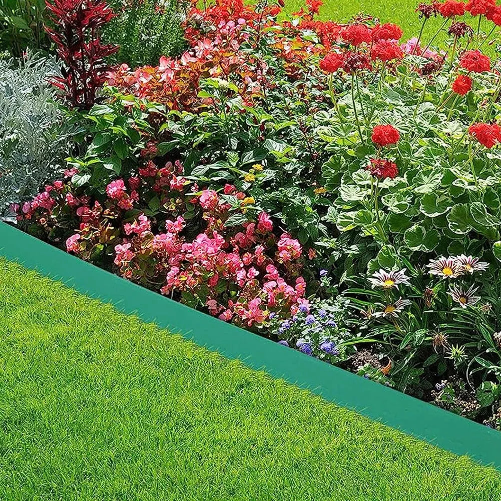 No-Dig L-Shaped Garden Edging with 30 Ground Pegs