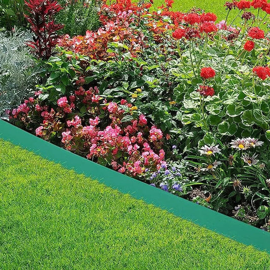 No-Dig L-Shaped Garden Edging with 30 Ground Pegs