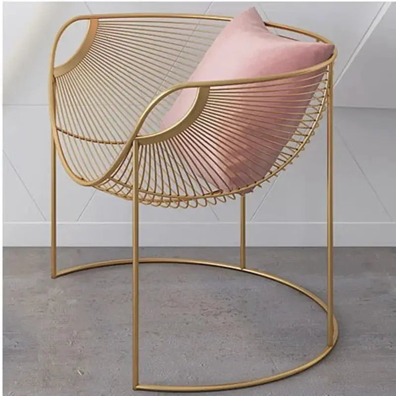Creative Hollow Out Golden Luxury Armchair Furnish Wise