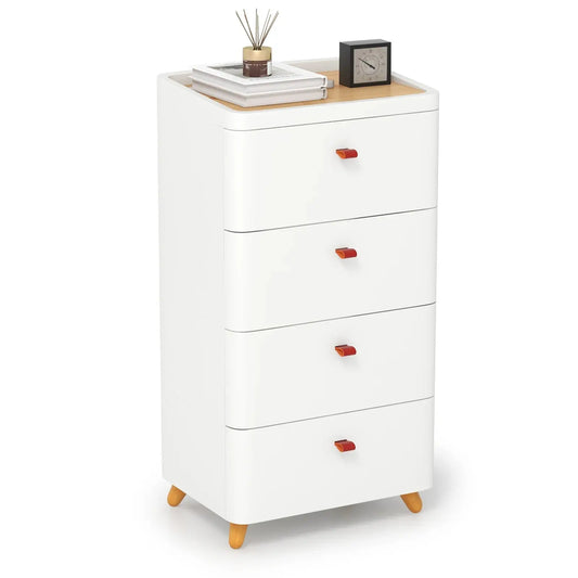 4-Drawer Dresser with Removable Organiser Tray Furnish Wise