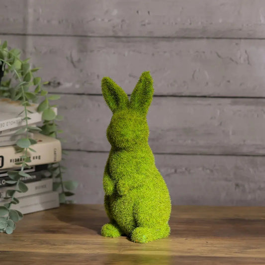 Moss Standing Bunny Rabbit Easter Garden Home Decoration Furnish Wise