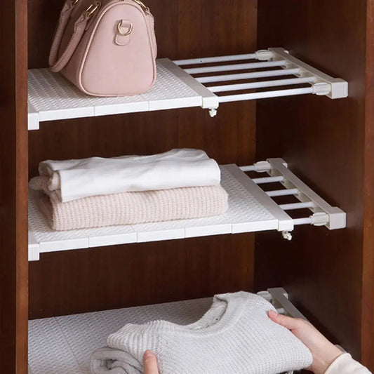 Extendable Divider Shelf Closet Storage Rack Furnish Wise
