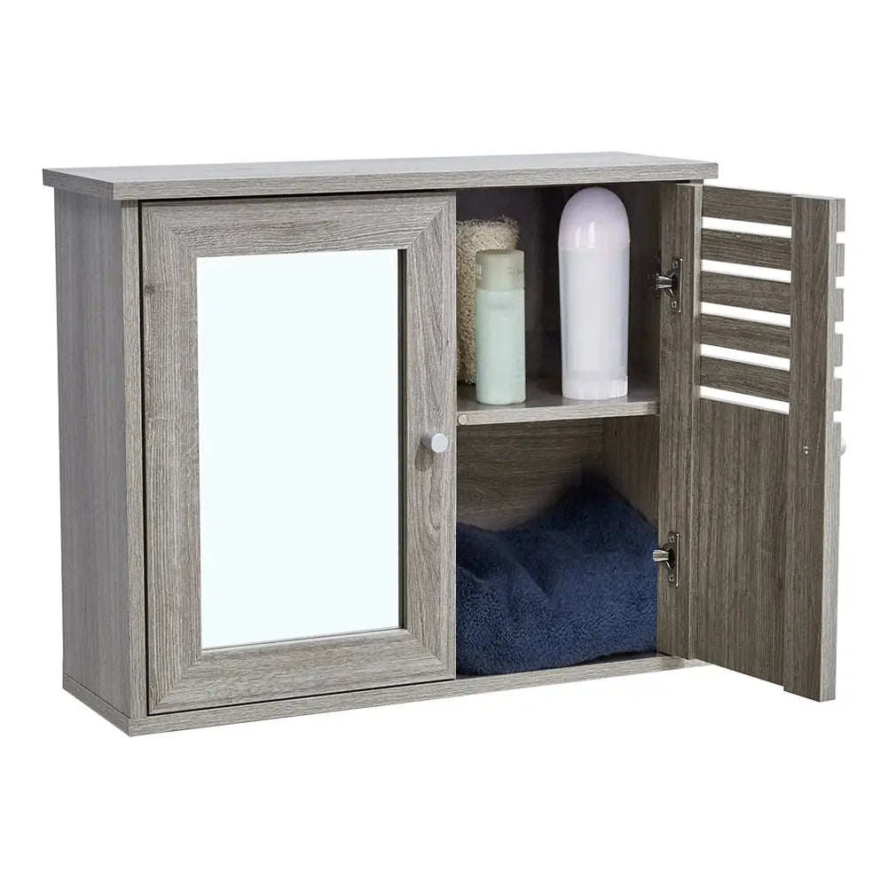 Wooden Bathroom Mirror Wall Cabinet Furnish Wise