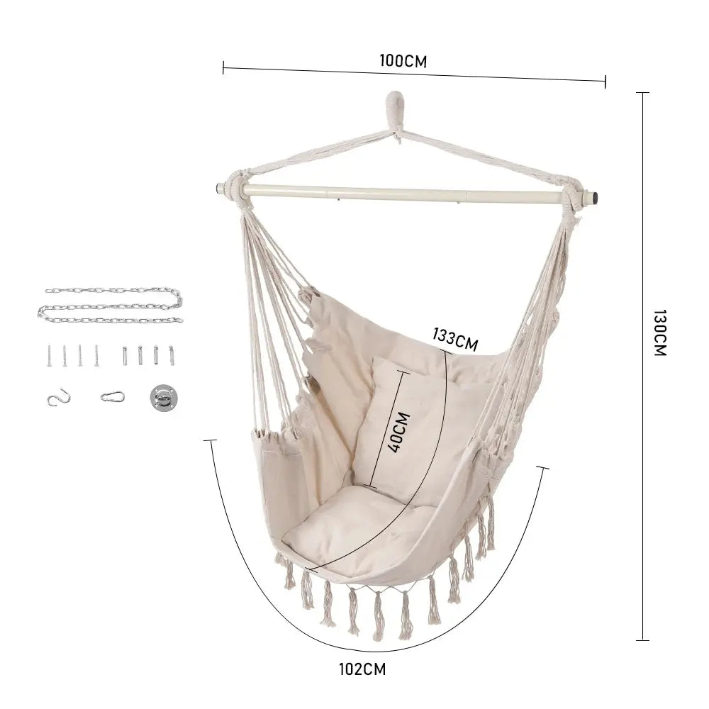 Bohemian Hanging Chair with Tassels