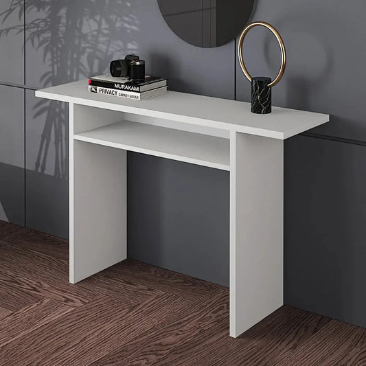 120cm White Wall Fixed Desk Furnish Wise