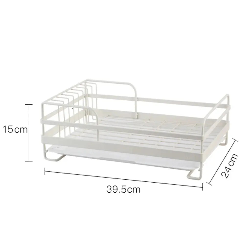 Metal Wire Dish Cup Rack with Drip Tray