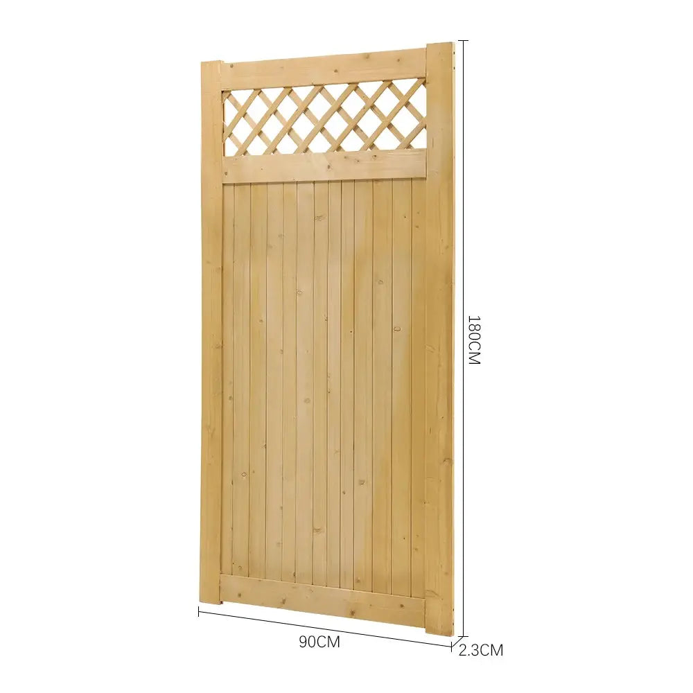 Rhombus Garden Wood Fence Gate with Door Latch Furnish Wise