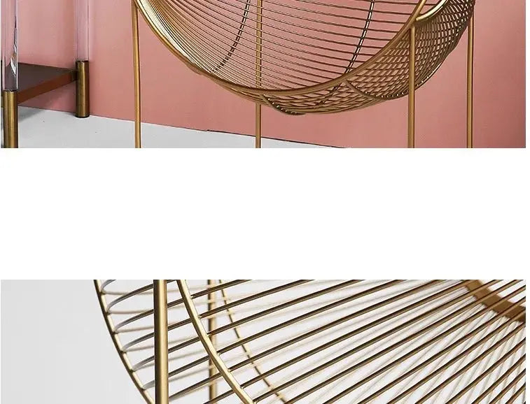Creative Hollow Out Golden Luxury Armchair Furnish Wise