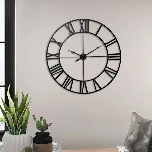 40cm Vintage Wall Clock with Roman Numerals for Home Decor Furnish Wise