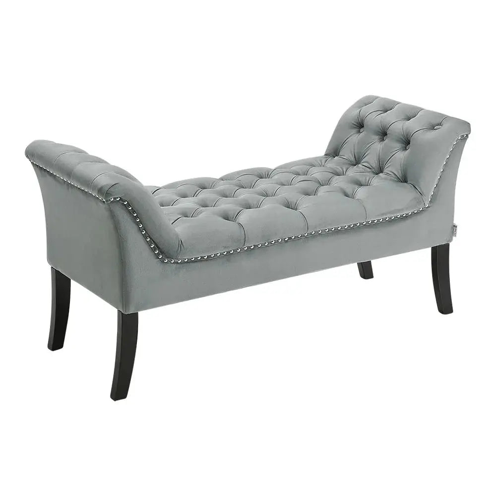 Modern Design Velvet Button Bench