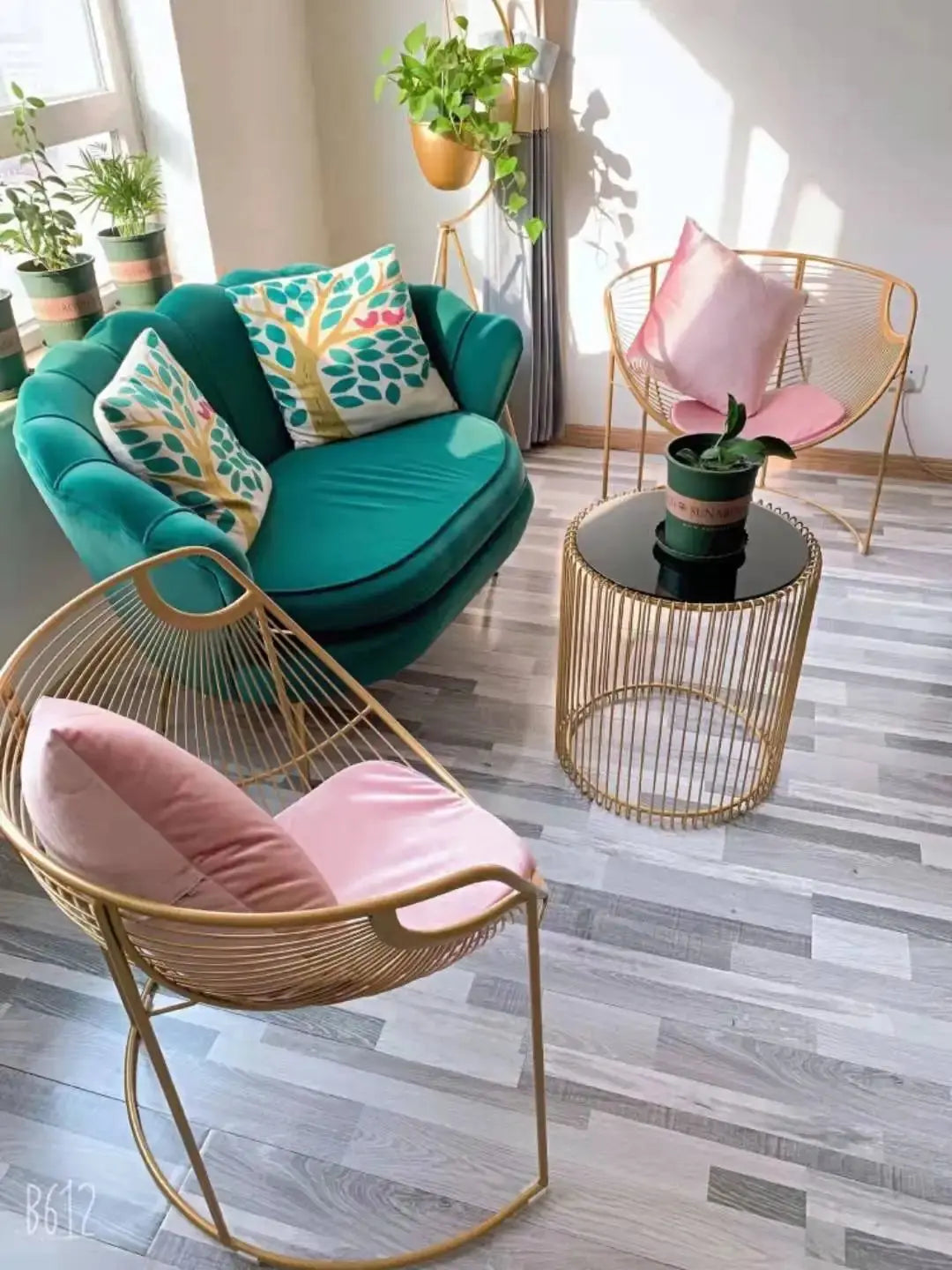 Creative Hollow Out Golden Luxury Armchair Furnish Wise